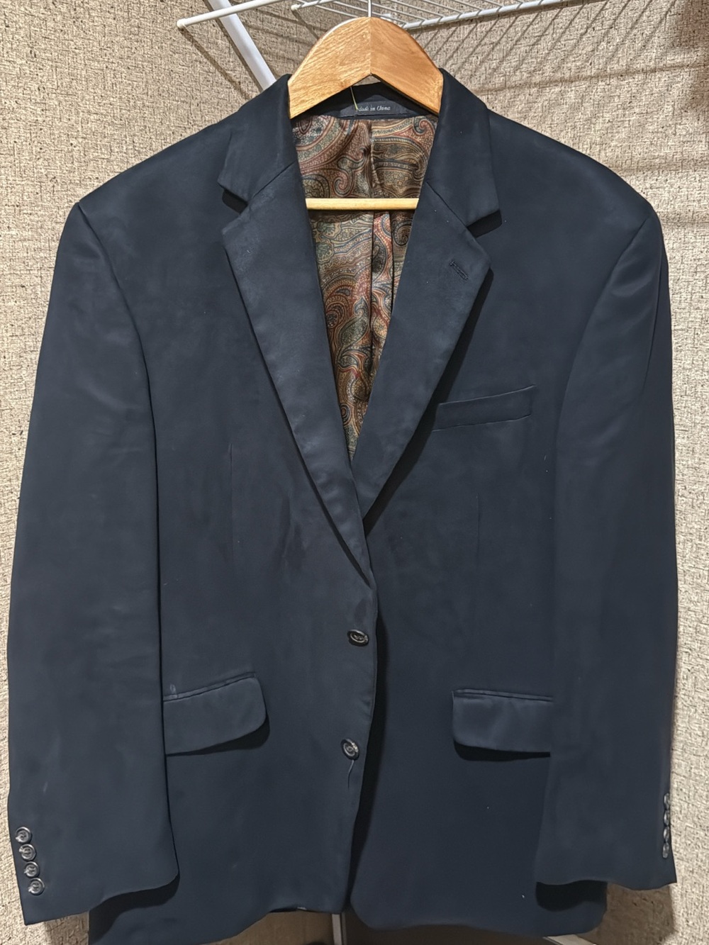 Ralph Lauren Black Men's Sport Coat with Paisley Lining